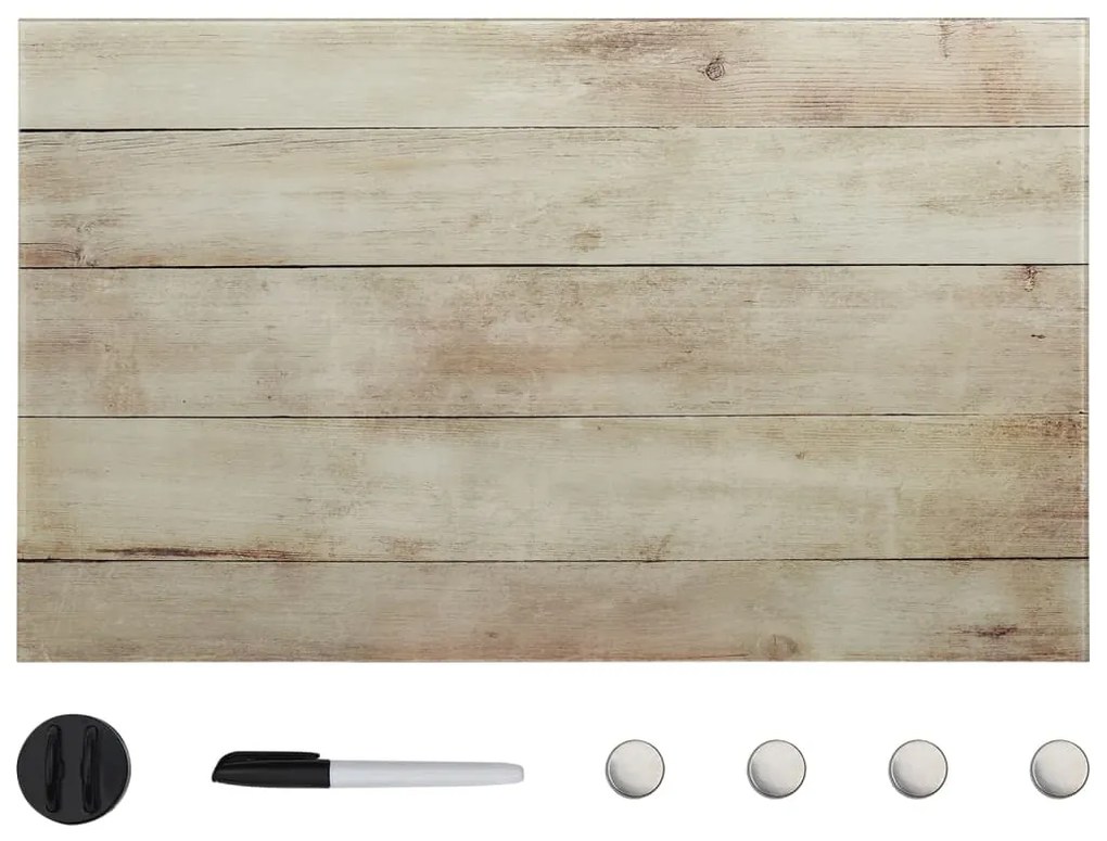 vidaXL Quadro magnético em vidro para parede 100x60 cm