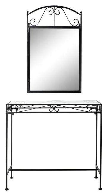 Consola DKD Home Decor Forja Espelho (2 pcs) (80 x 30 x 75 cm) (50 x 2 x 80 cm)