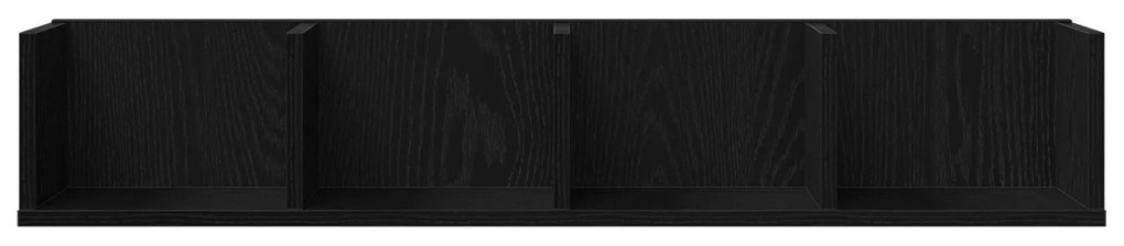 Estante de CD vidaXL Carvalho Preto 100x18x18 cm Madeira de Engenharia