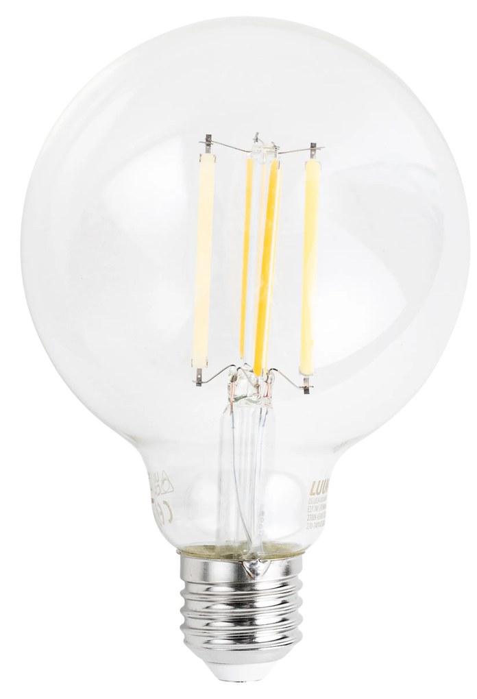 Conjunto de 5 lâmpadas LED E27 inteligentes reguláveis G95 transparentes 7W 806 lm 2700-6500K Zigbee