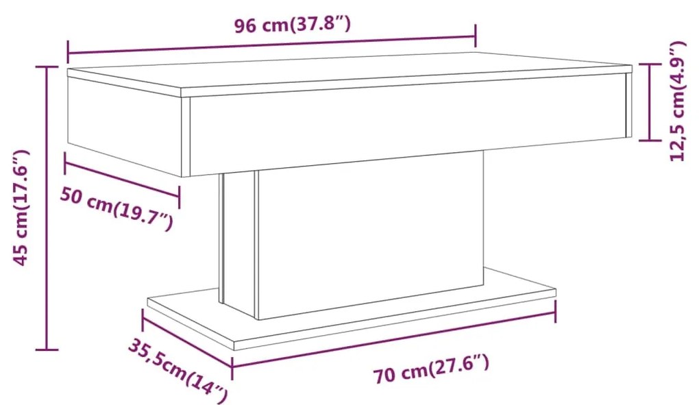 Mesa de Centro Serra - Nogueira - Design Nórdico