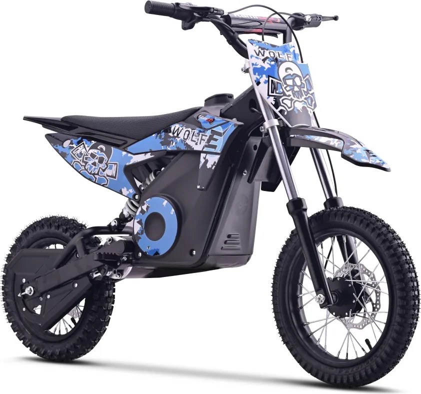 Mota Elétrica Infantil WOLF-E 1000W 36V com Bateria de Lítio, 3 Velocidades e Travões de Disco – Azul