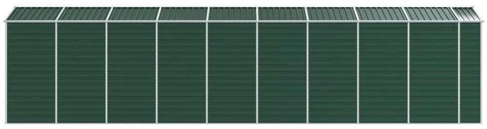 Abrigo de jardim 191x810x198 cm aço galvanizado verde