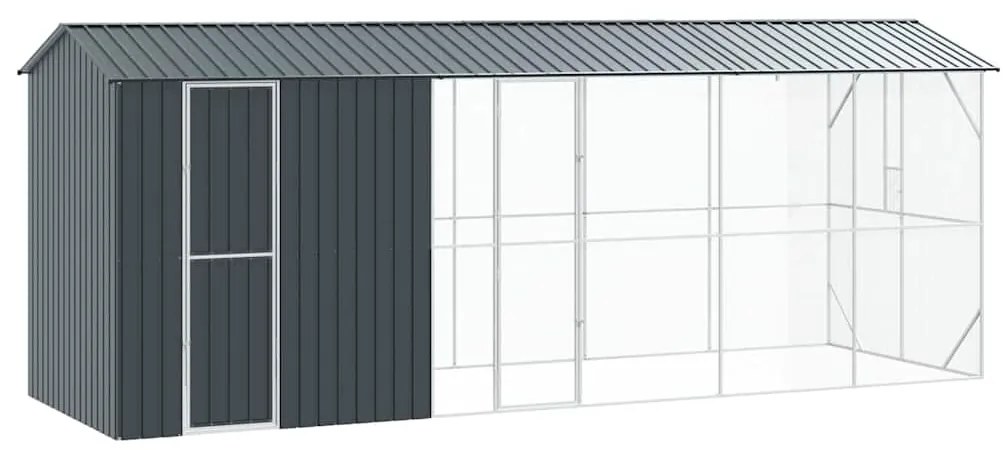 Gaiola para Aves com Extensão Antracite 210x640x247 cm de Aço