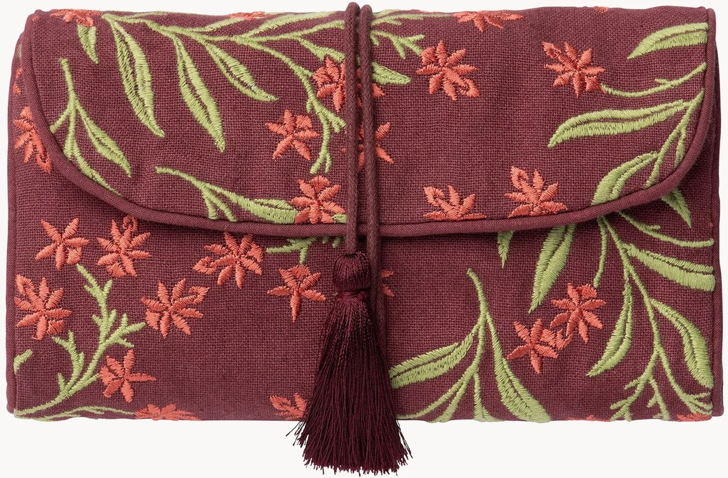 Bolsa para joias em mistura de algodão e linho artesanal Audrey