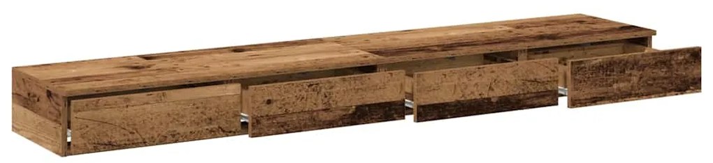 Gavetas de Cama vidaXL em Madeira Velha 180x36,5x16,5 cm em Madeira de