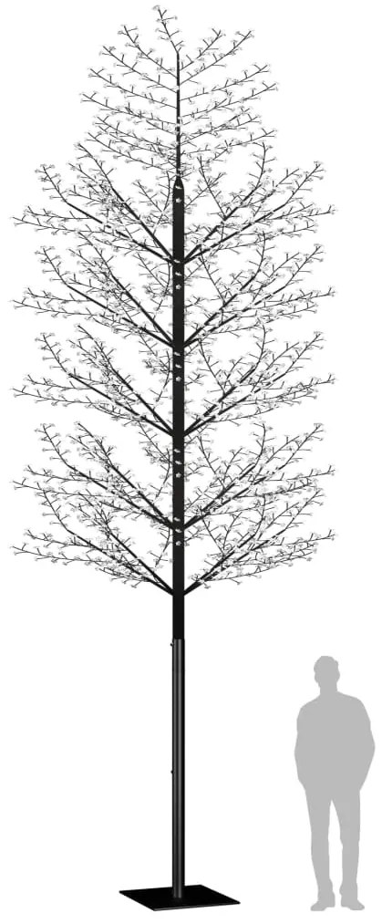 Árvore de Natal 2000 LED flor cerejeira luz branco frio 500 cm
