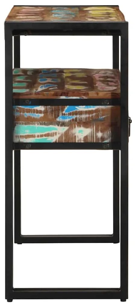 Mesa de Apoio vidaXL Multicolorida 90x33x75 cm em Madeira Recuperada e
