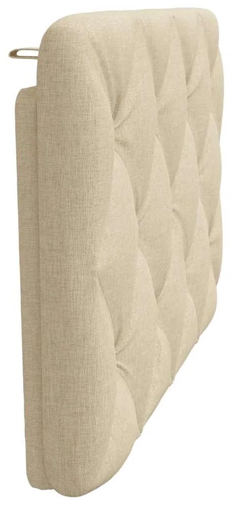 Almofadão de cabeceira 90 cm tecido creme