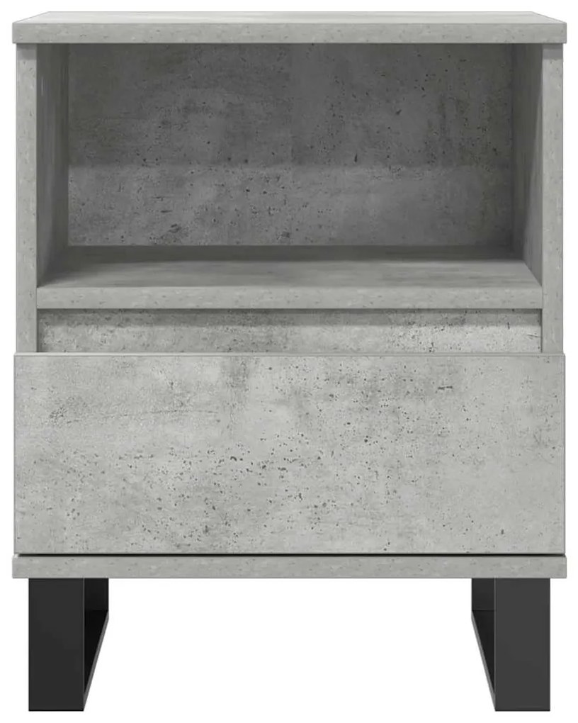 Mesa de cabeceira 40x35x50cm derivados madeira cinzento cimento