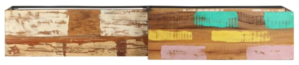 Móvel de TV 180x30x50 cm madeira recuperada maciça