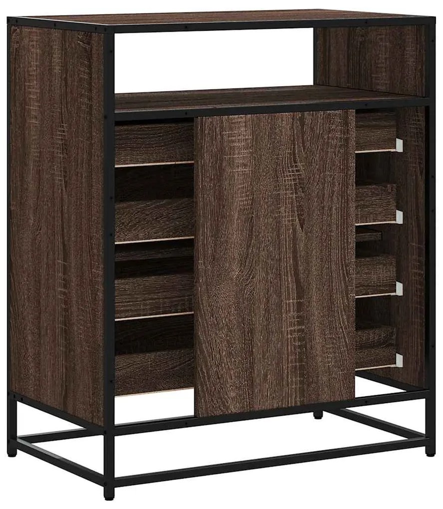 Cómoda com 1 Prateleira Aberta e 4 Gavetas - 70x41x83,5 cm - Madeira C