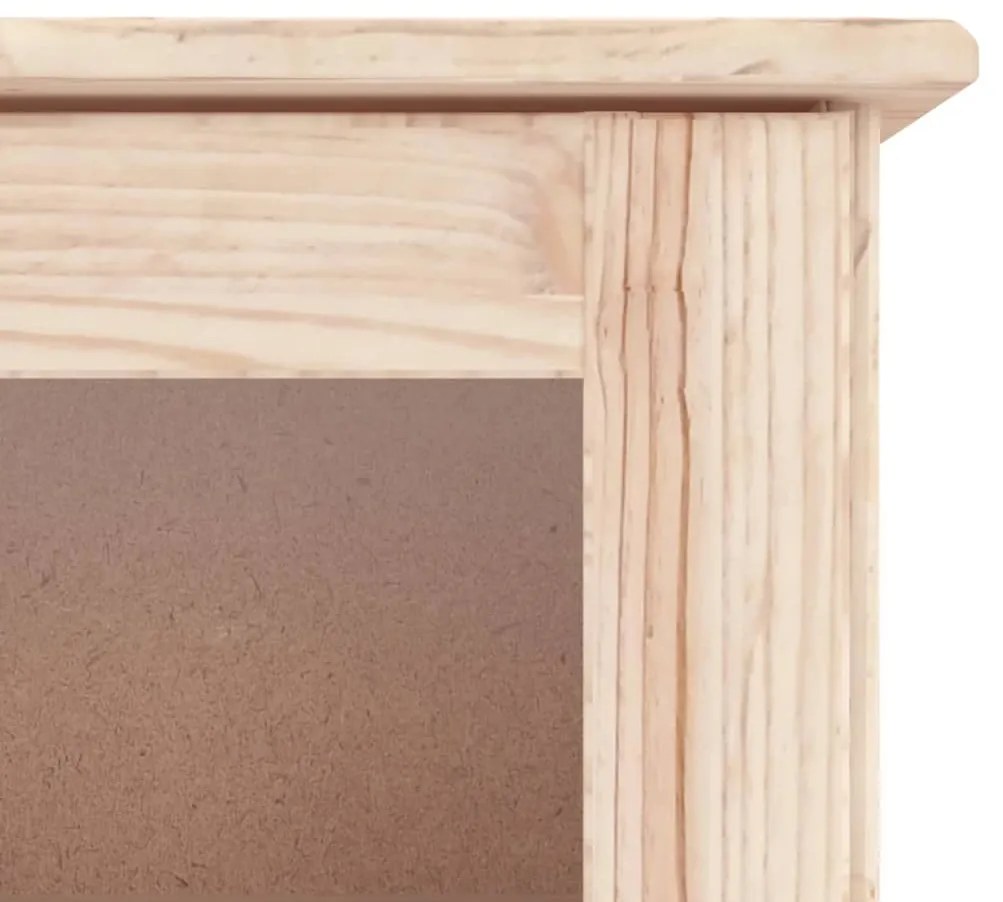 Expositor c/ portas de vidro ALTA 77x35x186,5 cm pinho maciço