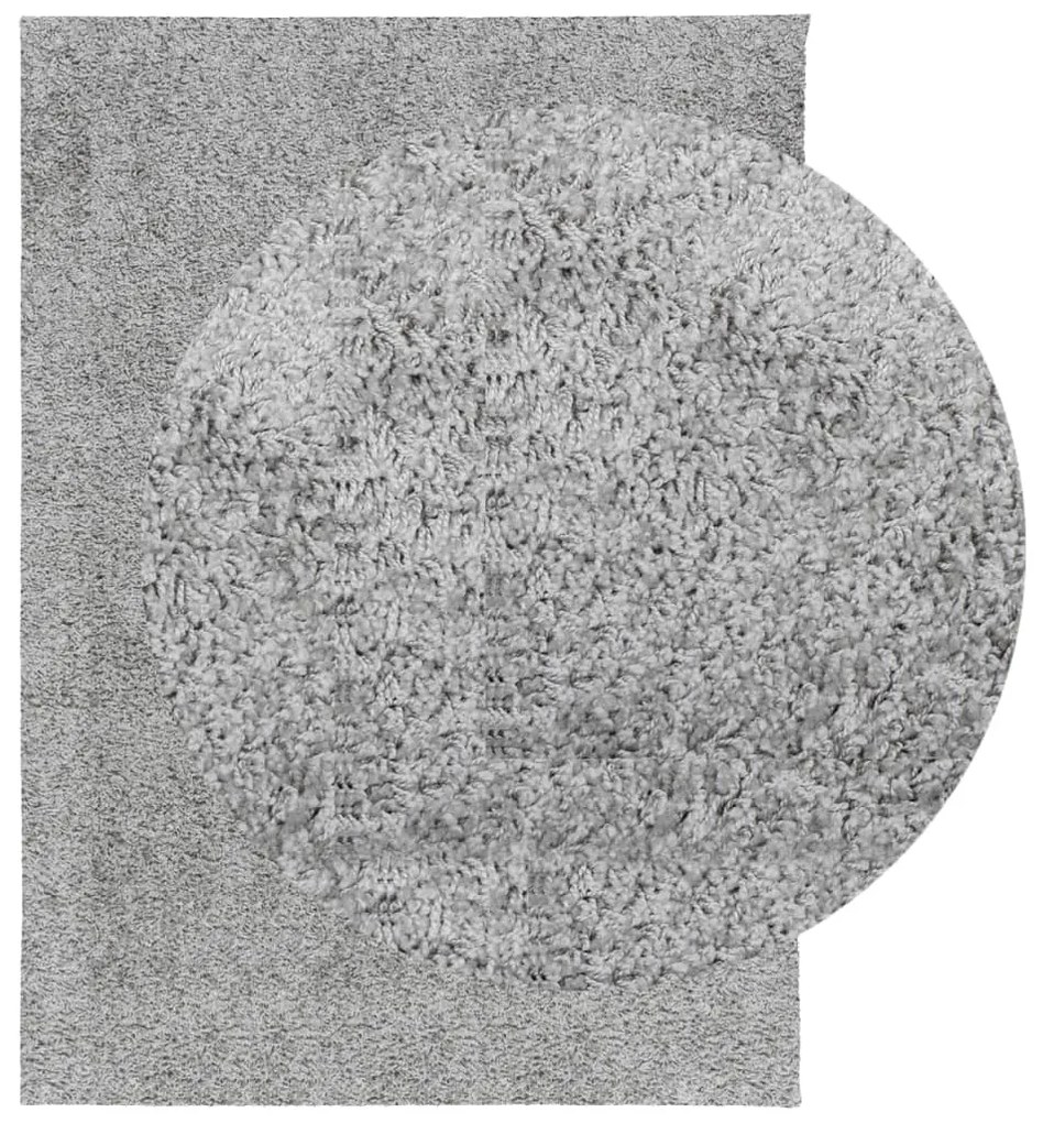 Tapete shaggy de pelo alto PAMPLONA 240x340 cm cinzento