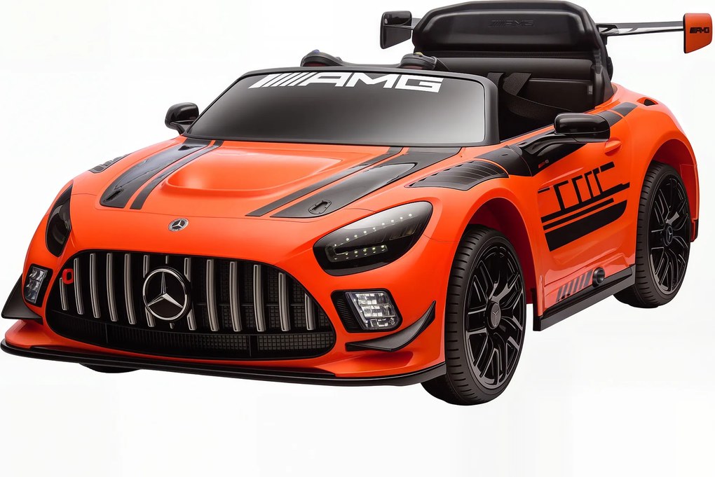 AIYAPLAY Carro Elétrico 12V Mercedes-AMG 115x66x44 cm para Crianças GT3 Evo com Controlo Remoto 2,4G Motor Duplo Laranja | Aosom Portugal