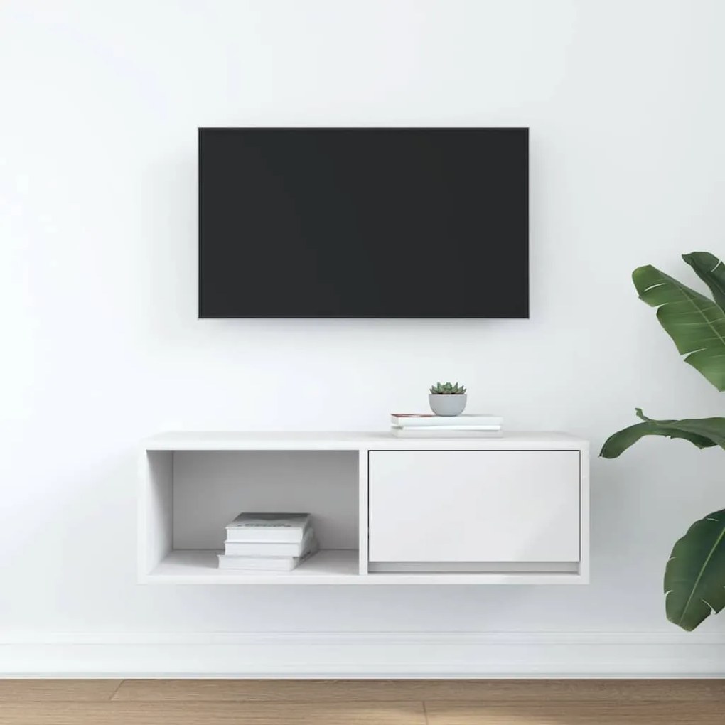 Móvel p/ TV 80x31x25,5 cm derivados de madeira branco