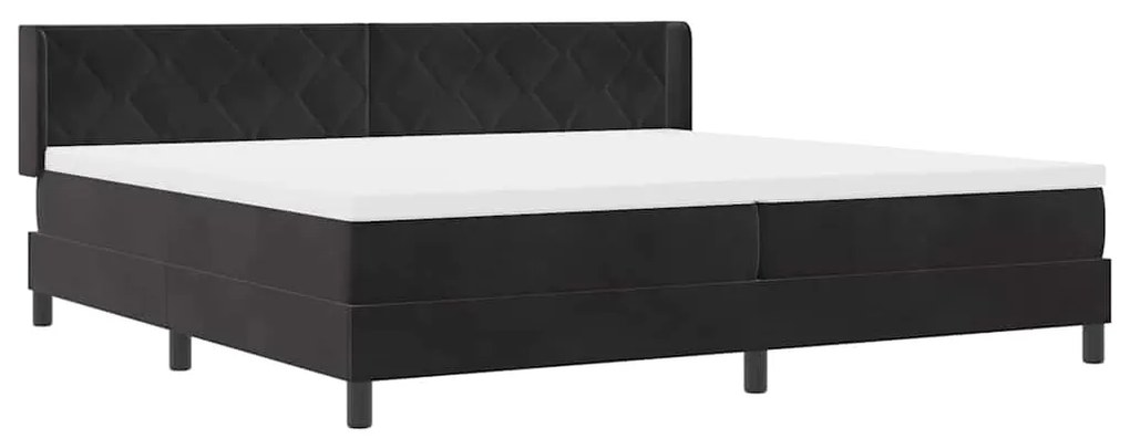 Cama Box Spring com Colchão vidaXL Preto 200x200 cm Veludo