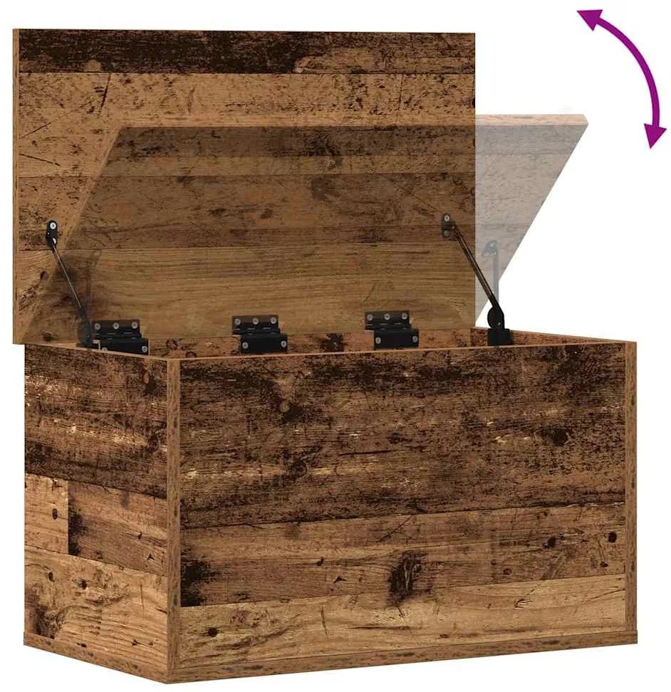 Caixa de Armazenamento vidaXL em Madeira Recycled 60x35x35 cm