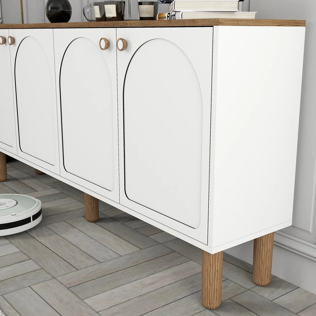 Aparador "Bianco" - Branco - 180x84x35cm - Design Moderno