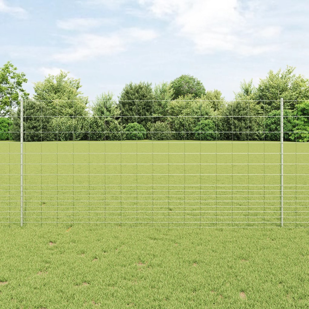 Postes de Cerca vidaXL 22 pcs U-Channel 120 cm Aço Galvanizado
