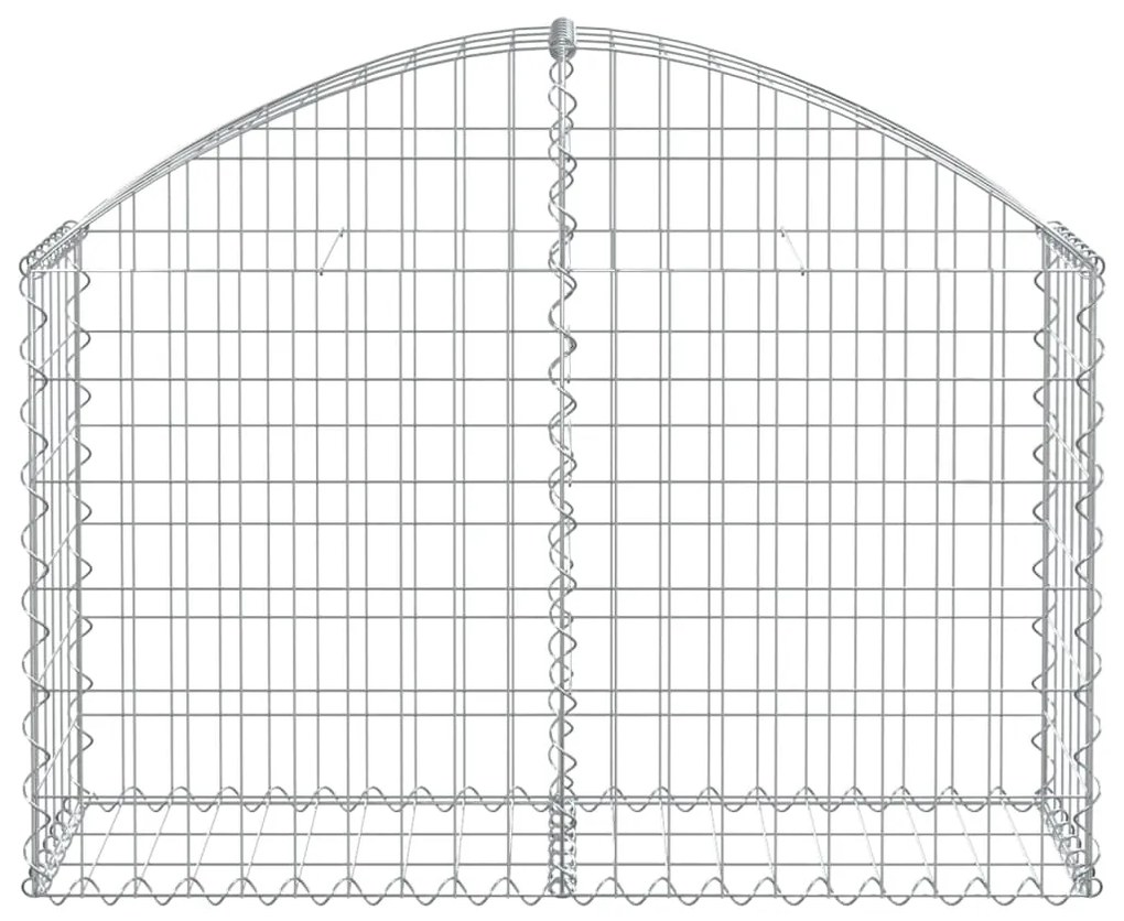 Cesto gabião arqueado 100x30x60/80 cm ferro galvanizado