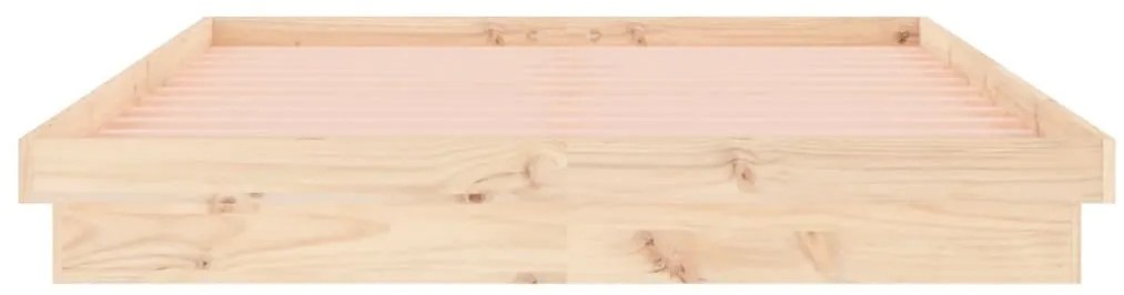 Estrutura de cama com luzes LEDs 120x200 cm madeira maciça
