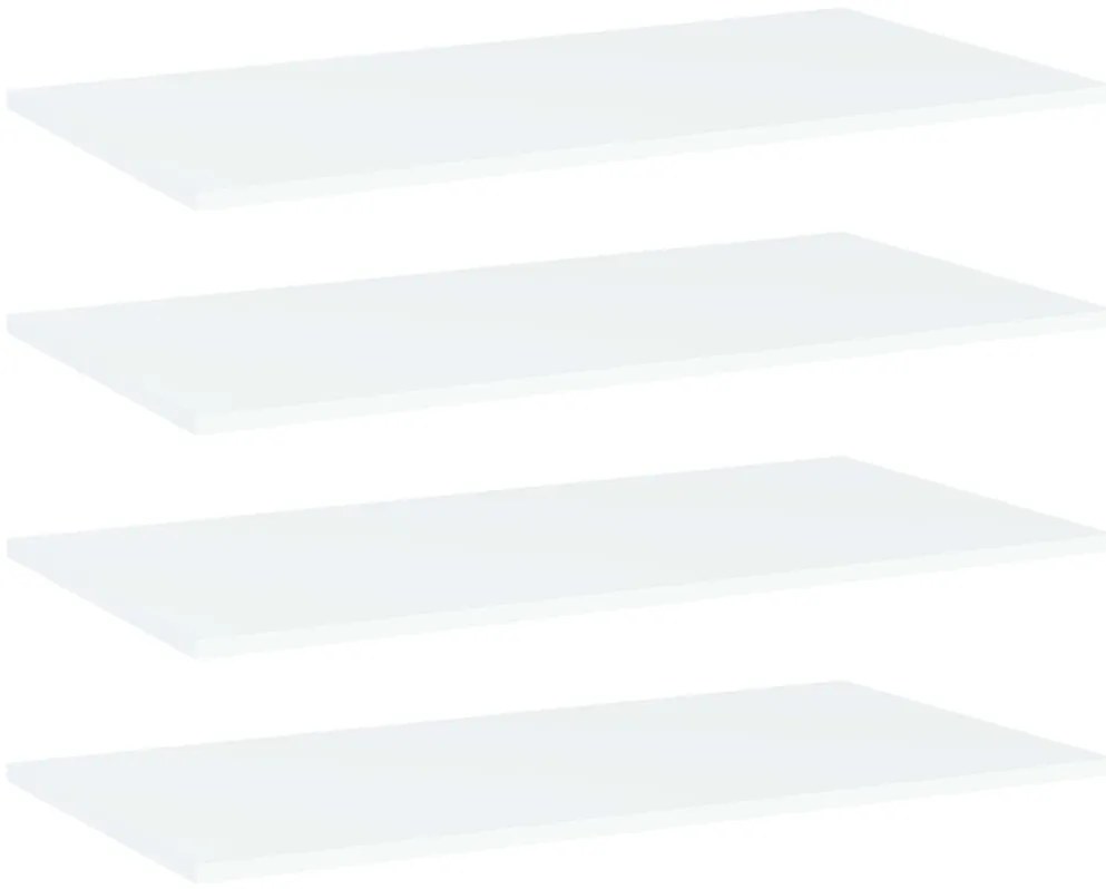 Prateleiras para estante 4 pcs 80x40x1,5cm contraplacado branco