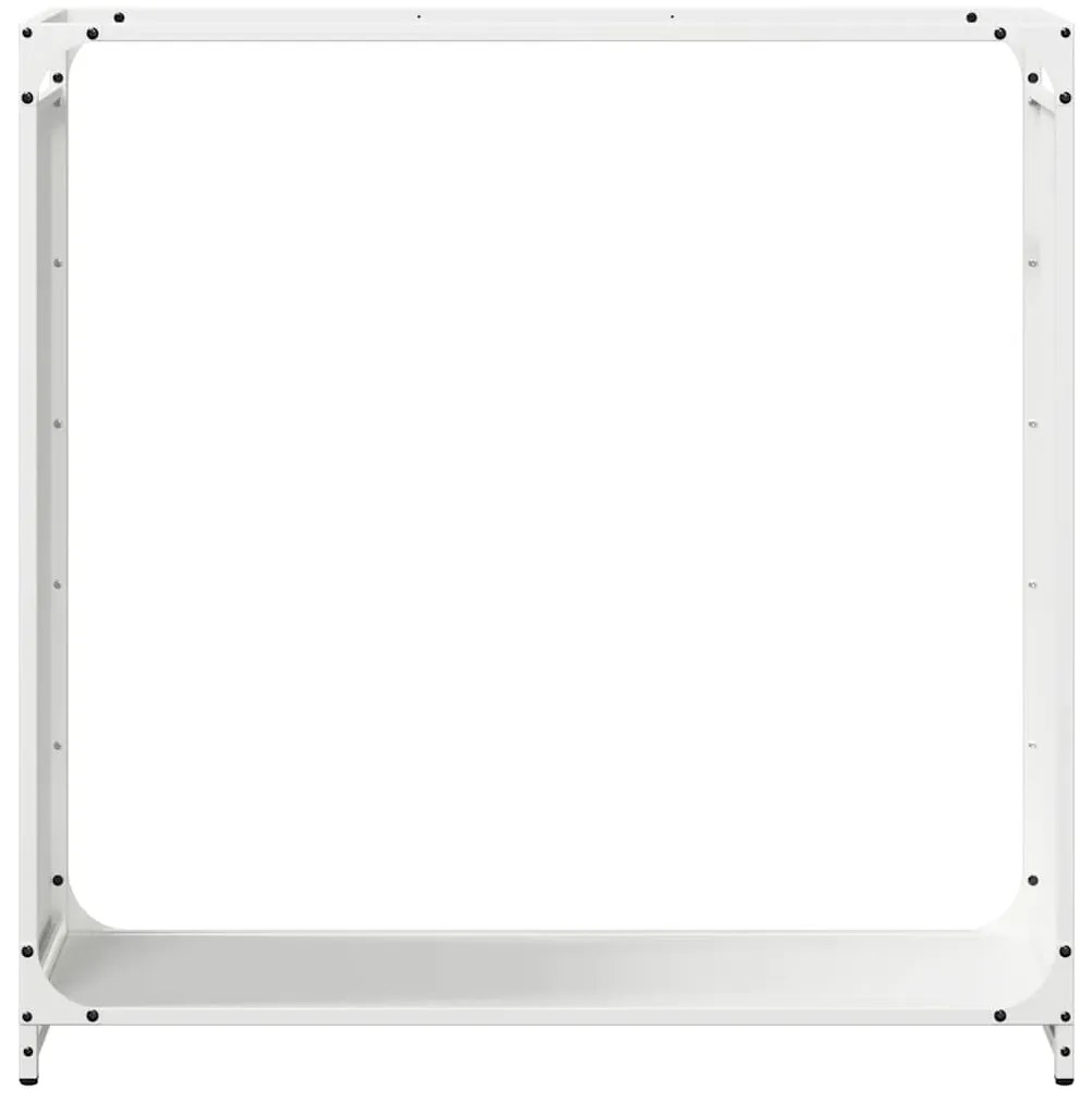 Suporte para lenha 90x28x90 cm aço laminado a frio branco