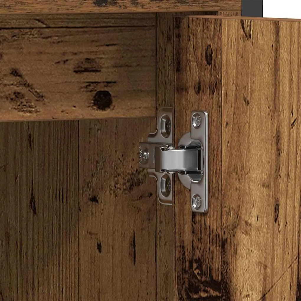 Conjunto de Móveis de Casa de Banho de 3 Peças Madeira Velha Madeira R