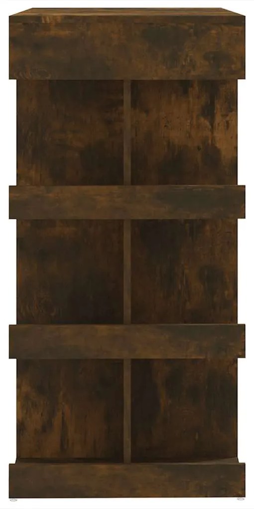 Mesa de bar c/ prateleiras derivados de madeira carvalho fumado