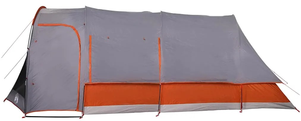 Tenda familiar túnel para 8 pessoas impermeável cinzento