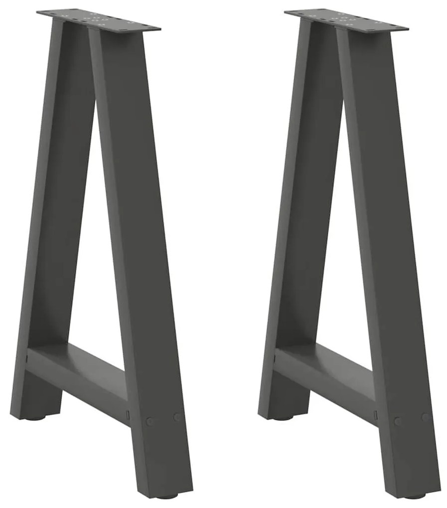 Pés para mesa de jantar em formato A, 2 peças, antracite, 60x(72-73) c