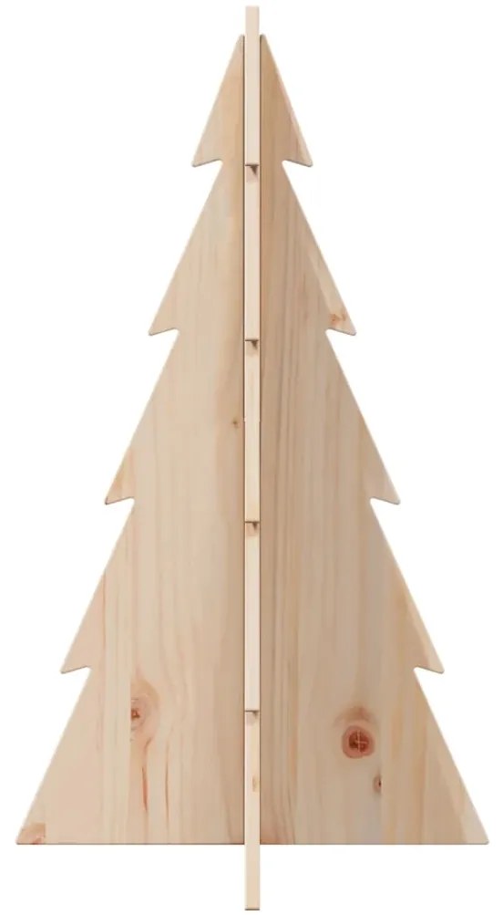 Árvore de Natal decorativa 80 cm madeira de pinho maciça