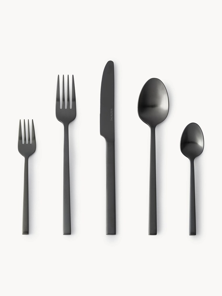 Conjunto de talheres escovados Shine, vários tamanhos