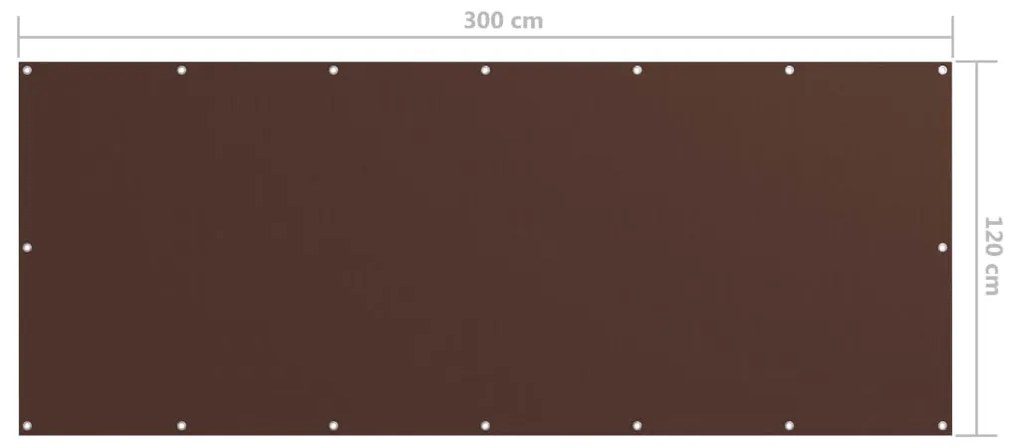 Tela de varanda 120x300 cm tecido Oxford castanho