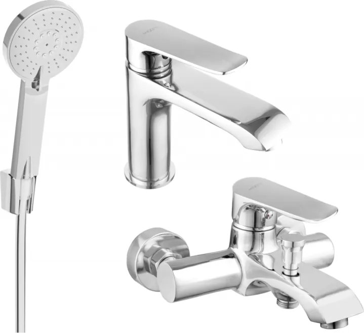 Mexen Pecos Conjunto de banho R40, cromado - 72703R40-00