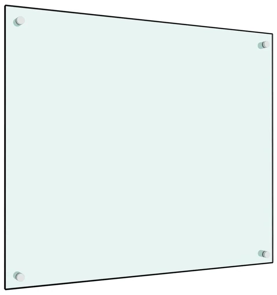 249453 vidaXL Painel anti-salpicos de cozinha 70x60 cm vidro temperado branco