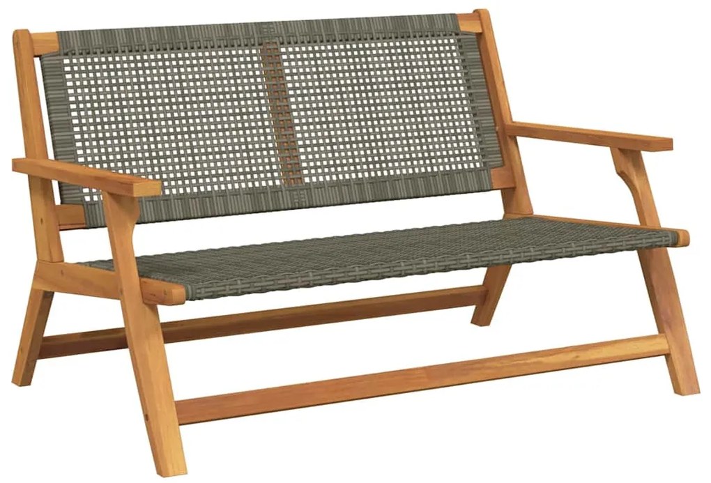 Conjunto de Cadeiras e Mesa - 3 Peças em Madeira de Acácia Maciça Cinz