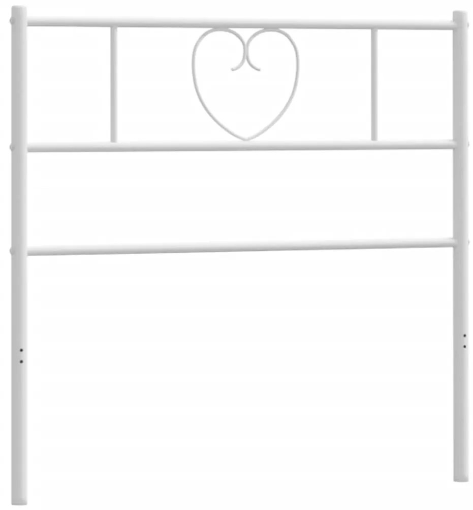Cabeceira de cama 75 cm metal branco