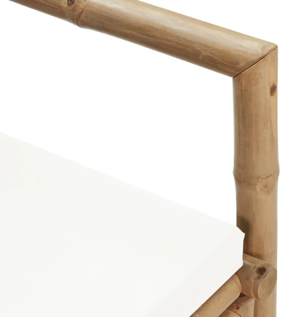 Cadeiras de jardim 2 pcs com almofadões e almofadas bambu