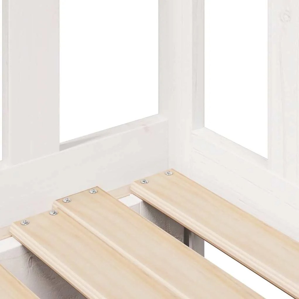 Sofá-cama com gavetão e gavetas sem colchão 90x200 cm branco