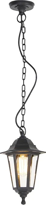 Candeeiro de suspensão para exterior preto - New Haven