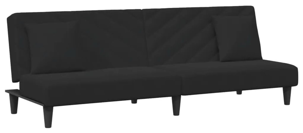 2 pcs conjunto de sofás com almofadas veludo preto