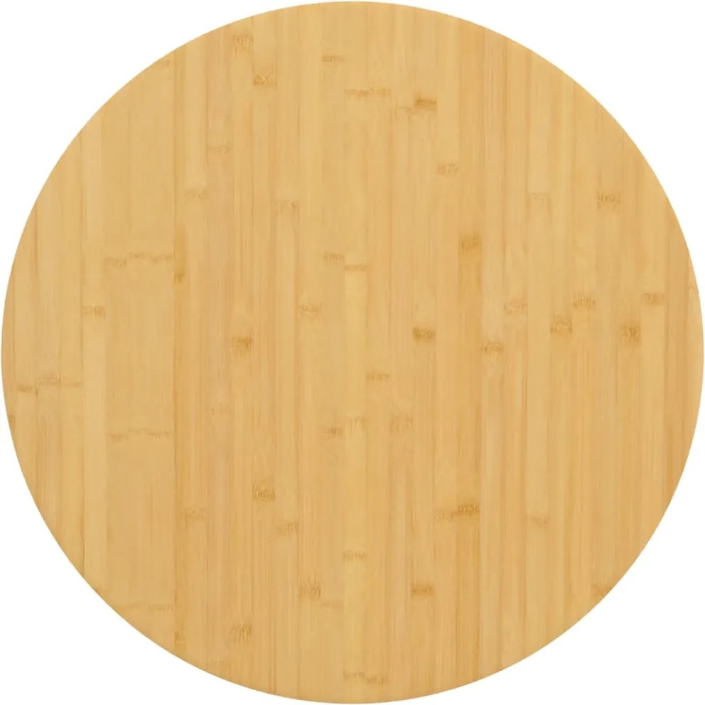 vidaXL Tampo de mesa Ø80x2,5 cm bambu