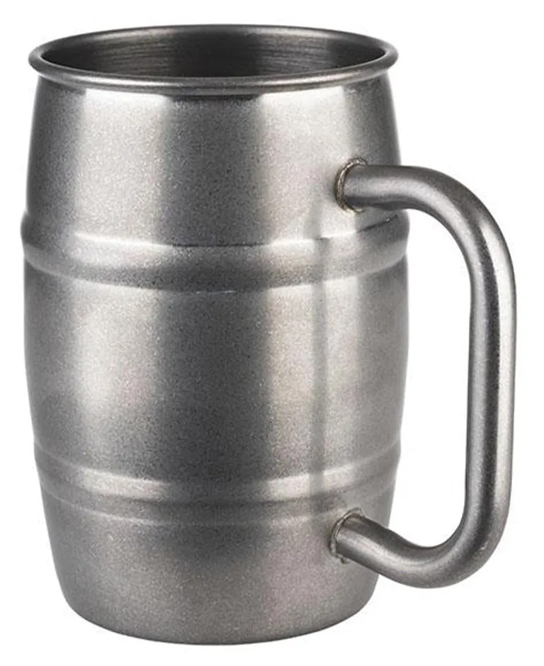 Caneca Cerveja Inox Prateado 500ml 8.5X12cm