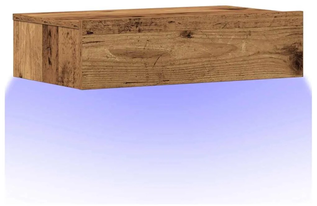 Mesa de cabeceira madeira velha 60x35 cm madeira engenharia
