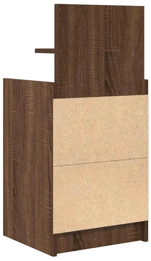 Mesas de cabeceira com 2 gavetas 2 pcs 38x34x80 cm