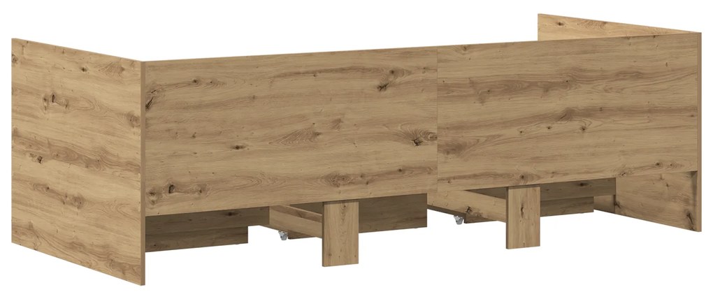 Cama Auxiliar Carvalho Artesanal Madeira Engenheirada 90 x 200 cm