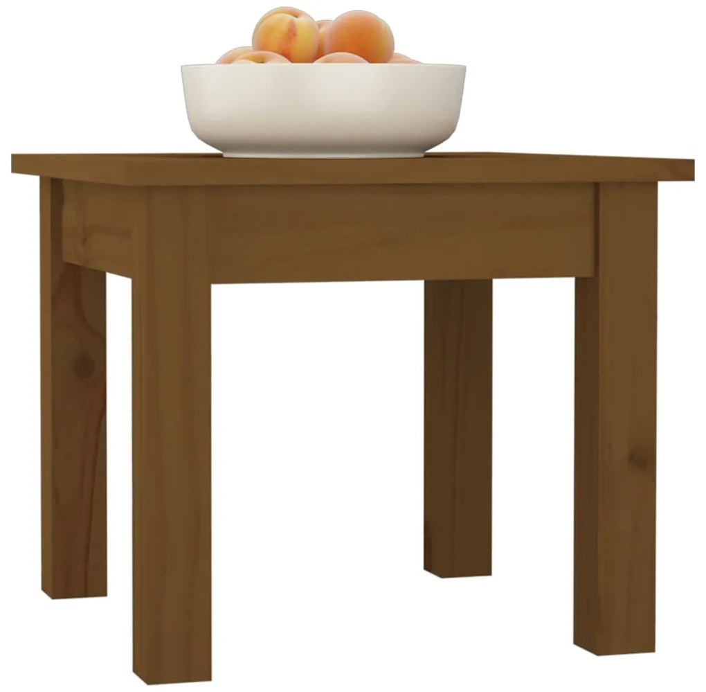 Mesa de centro 35x35x30 cm pinho maciço castanho mel