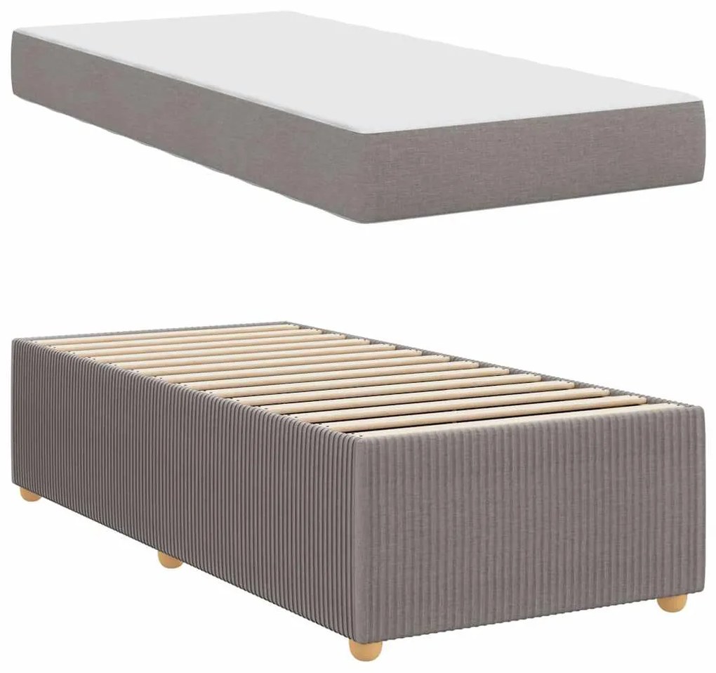 Estrutura da Cama Cinzento-acastanhado 90 x 190 cm tecido